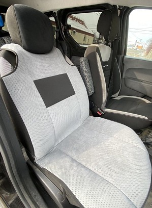 Trikó autóüléshuzat alcantarából - szürke alcantara